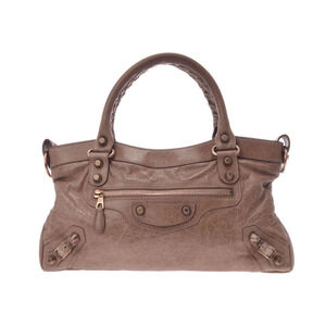 Balenciaga Giant First beige leather bag strap